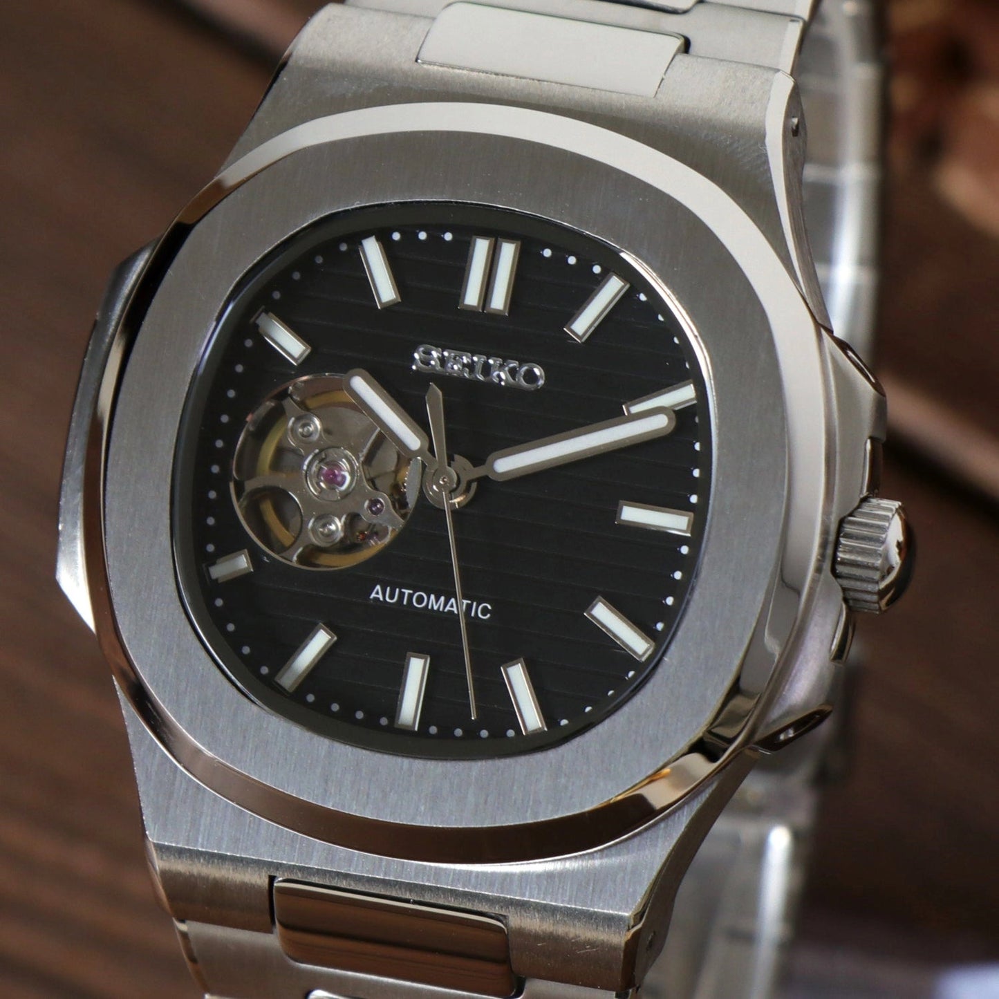 Seiko Nautilus | Black Open Heart